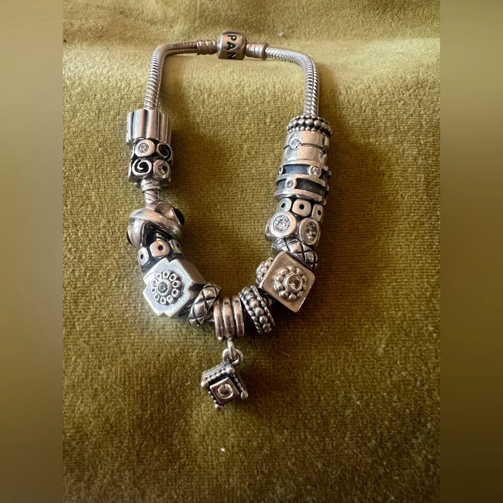Elegant Silver Charm Bracelet - Picture 2 of 3